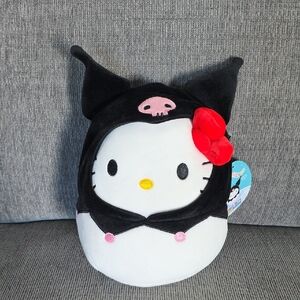 Hello Kitty Squishmallow in Black and Pink Costume, NWT